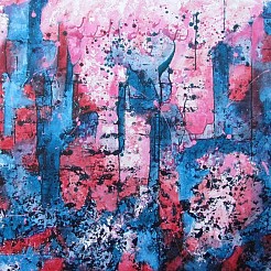 Burn geschilderd door Jolanda van  Hattum